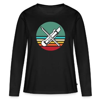 Modellbau Werkzeug Modellbauer - Frauen Premium Bio Langarmshirt - Schwarz - Vorne - Julia (174cm)