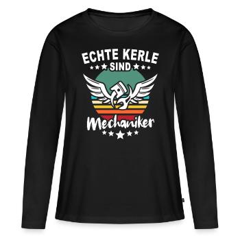 Mechaniker Automechaniker KFZ Mechaniker - Frauen Premium Bio Langarmshirt - Schwarz - Vorne - Julia (174cm)