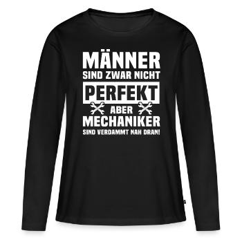 Mechaniker Industriemechaniker Männer Mechaniker - Frauen Premium Bio Langarmshirt - Schwarz - Vorne - Julia (174cm)