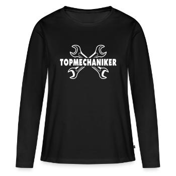 Mechaniker Industriemechaniker KFZ Mechaniker - Frauen Premium Bio Langarmshirt - Schwarz - Vorne - Julia (174cm)