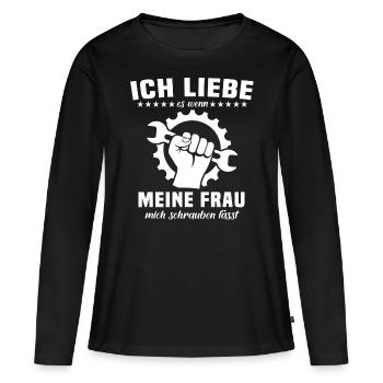 Mechaniker Industriemechaniker KFZ Mechaniker - Frauen Premium Bio Langarmshirt - Schwarz - Vorne - Julia (174cm)