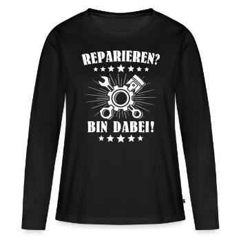 Mechaniker Industriemechaniker Mechanik - Frauen Premium Bio Langarmshirt - Schwarz - Vorne - Julia (174cm)