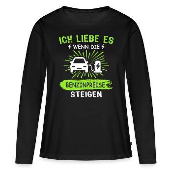 Eauto Elektroauto E-Auto - Frauen Premium Bio Langarmshirt - Schwarz - Vorne - Julia (174cm)