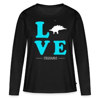 Stegosaurus - T-shirt manches longues Premium bio Femme - noir - Devant - Julia (174cm)