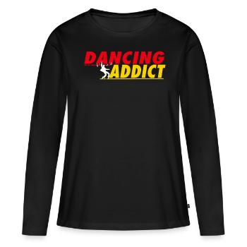 Dancing Addict - Frauen Premium Bio Langarmshirt - Schwarz - Vorne - Julia (174cm)