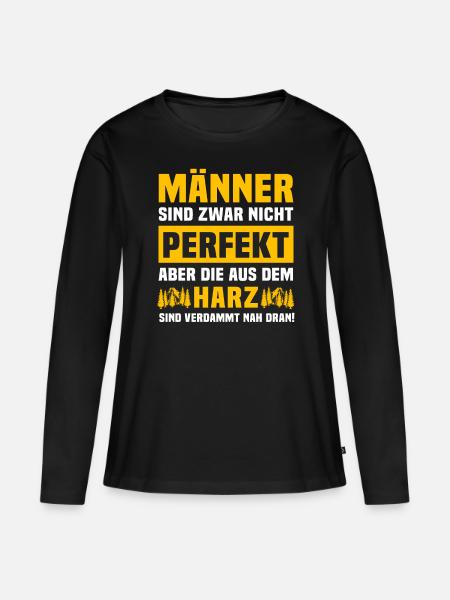 Harz Männer Harzer Mann - Frauen Premium Bio Langarmshirt - Schwarz