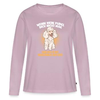 Hunde Pudel Design für Hundeliebhaber - Frauen Premium Bio Langarmshirt - Altrosa - Vorne - Julia (174cm)