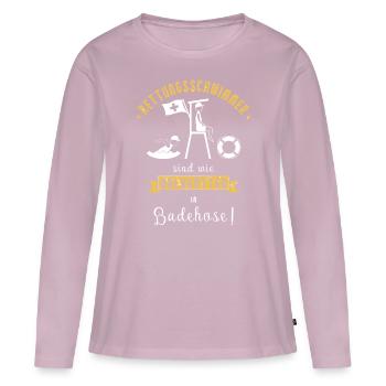 Les sauveteurs sont comme des demi-dieux en maillot de bain - T-shirt manches longues Premium bio Femme - rose poudré - Devant - Julia (174cm)