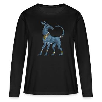 Ensemble de divinité de la mythologie égyptienne - T-shirt manches longues Premium bio Femme - noir - Devant - Julia (174cm)