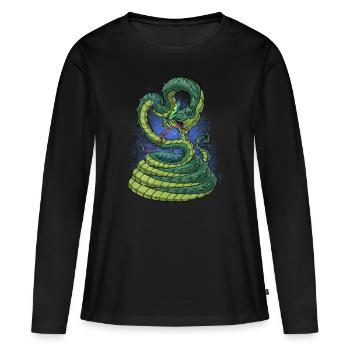 Mythologie égyptienne antique Divinité Apep - T-shirt manches longues Premium bio Femme - noir - Devant - Julia (174cm)