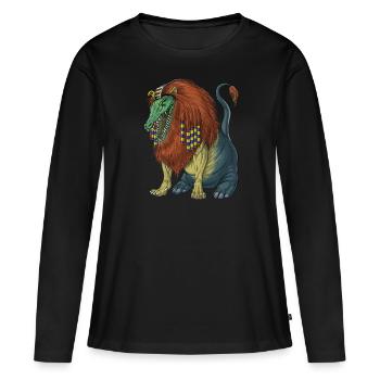 Mythologie égyptienne Divinité Ammit - T-shirt manches longues Premium bio Femme - noir - Devant - Julia (174cm)