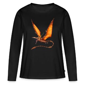 Kongamato Cryptozoology Bird - Women's Premium Organic Long Sleeve Shirt - black - Front - Julia (174cm)