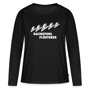 Dachdecker Dachdecken - Frauen Premium Bio Langarmshirt - Schwarz - Vorne - Julia (174cm)