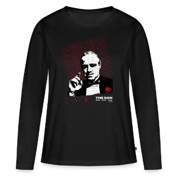 Le Parrain Film De Mafia Don Corleone Respect - T-shirt manches longues Premium bio Femme - noir - Devant - Julia (174cm)