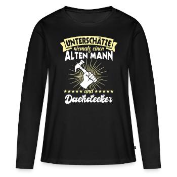 Dachdecker Dächer Decken Dachdecken - Frauen Premium Bio Langarmshirt - Schwarz - Vorne - Julia (174cm)