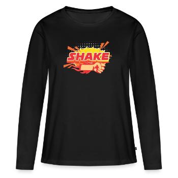 Shake And Bake - Frauen Premium Bio Langarmshirt - Schwarz - Vorne - Julia (174cm)