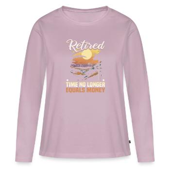 Pensionierung Geschenkidee Rente Arbeitskollege - Frauen Premium Bio Langarmshirt - Altrosa - Vorne - Julia (174cm)