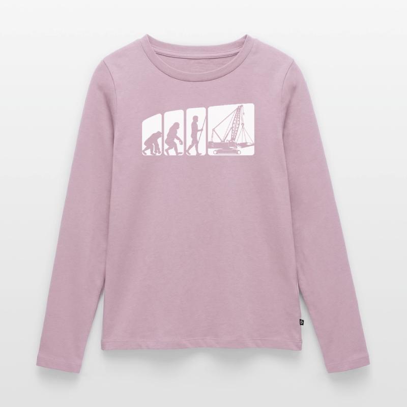 Crane Operator Evolution Crane Driver Women's Premium Organic Long Sleeve Shirt