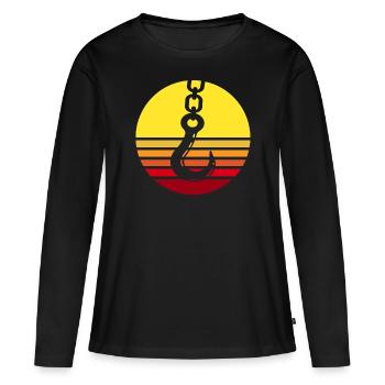Crane operator Crawler crane Crane driver crane - Women's Premium Organic Long Sleeve Shirt - black - Front - Julia (174cm)
