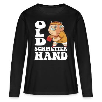 Old butterfly hand outfit for table tennis players - Women's Premium Organic Long Sleeve Shirt - black - Front - Julia (174cm)