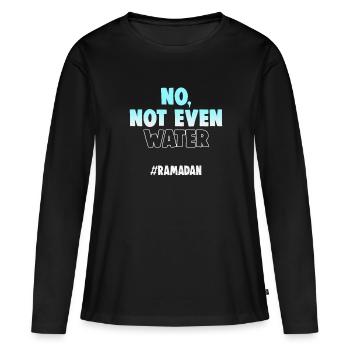 Le verset du Coran cite des textes musulmans du Ramadan - T-shirt manches longues Premium bio Femme - noir - Devant - Julia (174cm)