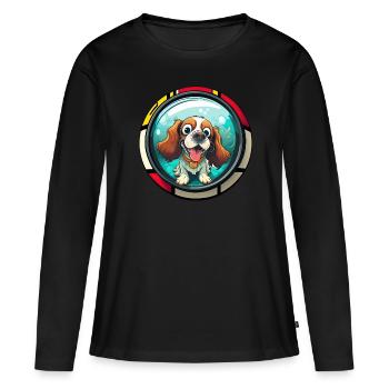 Hunde Spruch Cavalier Spaniel für Hundeliebhaber - Frauen Premium Bio Langarmshirt - Schwarz - Vorne - Julia (174cm)