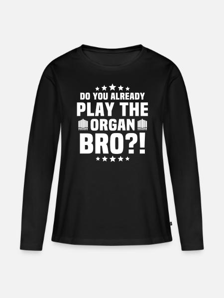 Organist Orgelspieler Orgel - Premium økologisk langærmet T-shirt til kvinder - sort