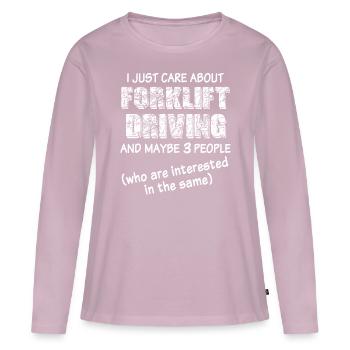 Stapler Staplerfahrer - Frauen Premium Bio Langarmshirt - Altrosa - Vorne - Julia (174cm)