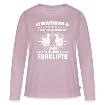 Stapler Staplerfahrer - Frauen Premium Bio Langarmshirt - Altrosa - Vorne - Julia (174cm)