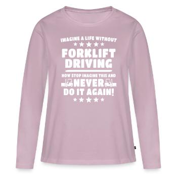 Stapler Staplerfahrer - Frauen Premium Bio Langarmshirt - Altrosa - Vorne - Julia (174cm)