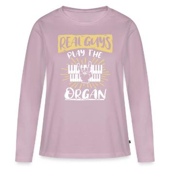 Orgues Organistes - T-shirt manches longues Premium bio Femme - rose poudré - Devant - Julia (174cm)