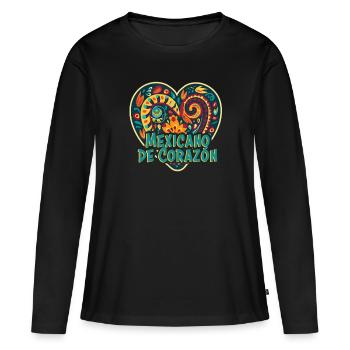 Mexiko Strandurlaub am Meer Design Strandmotiv - Frauen Premium Bio Langarmshirt - Schwarz - Vorne - Julia (174cm)