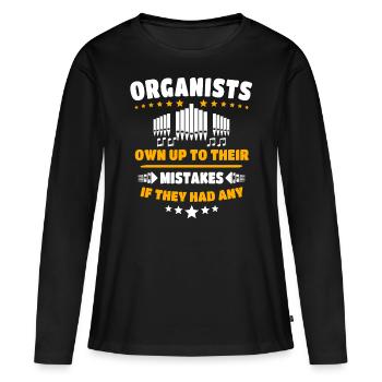 Organiste Orgue organiste - T-shirt manches longues Premium bio Femme - noir - Devant - Julia (174cm)