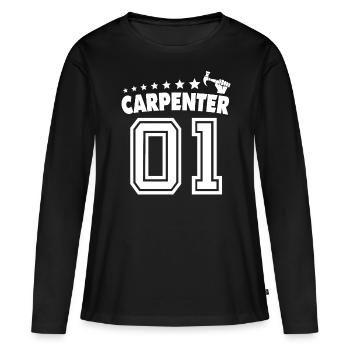 Charpentier, charpentier, charpentier, - T-shirt manches longues Premium bio Femme - noir - Devant - Julia (174cm)