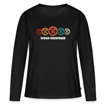 Charpentier, charpentier, charpentier, - T-shirt manches longues Premium bio Femme - noir - Devant - Julia (174cm)