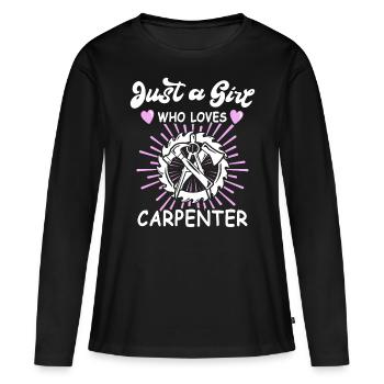 Charpentier, charpentier, charpentier, - T-shirt manches longues Premium bio Femme - noir - Devant - Julia (174cm)