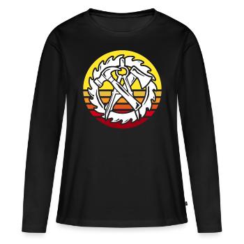 Charpentier, charpentier, charpentier, - T-shirt manches longues Premium bio Femme - noir - Devant - Julia (174cm)