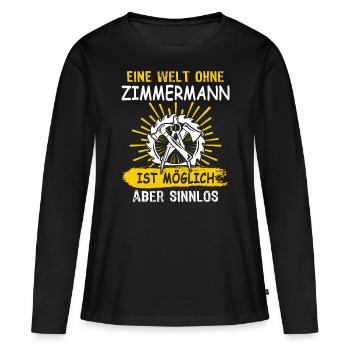 Charpentier, charpentier, charpentier, - T-shirt manches longues Premium bio Femme - noir - Devant - Julia (174cm)