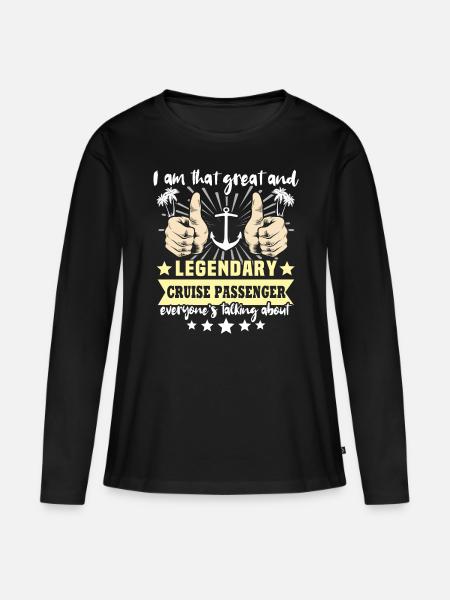 Kreuzfahrtschiff Kreuzfahrt - Frauen Premium Bio Langarmshirt - Schwarz