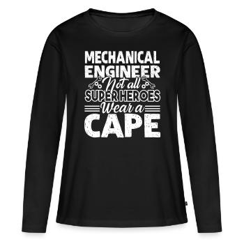 Mechanical Engineer Mechanical Engineer Hero - Women's Premium Organic Long Sleeve Shirt - black - Front - Julia (174cm)