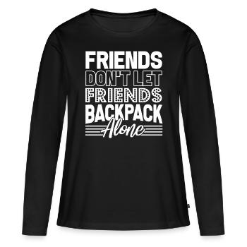 Backpacking Backpacking Friends - Women's Premium Organic Long Sleeve Shirt - black - Front - Julia (174cm)