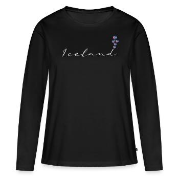Island - Frauen Premium Bio Langarmshirt - Schwarz - Vorne - Julia (174cm)