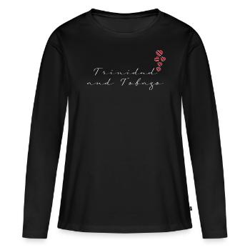 Trinité et Tobago - T-shirt manches longues Premium bio Femme - noir - Devant - Julia (174cm)