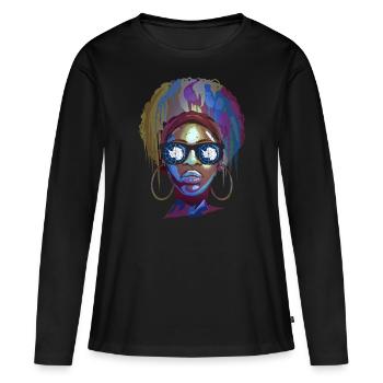 Antarctique - T-shirt manches longues Premium bio Femme - noir - Devant - Julia (174cm)