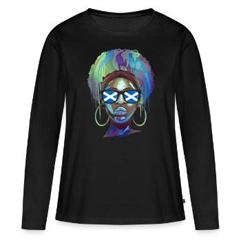 Schottland - Frauen Premium Bio Langarmshirt - Schwarz - Vorne - Julia (174cm)