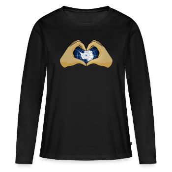 Antarctique - T-shirt manches longues Premium bio Femme - noir - Devant - Julia (174cm)