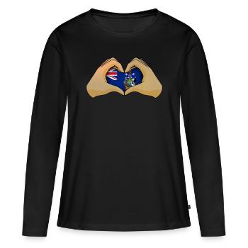 Géorgie du Sud et les îles Sandwich du Sud - T-shirt manches longues Premium bio Femme - noir - Devant - Julia (174cm)