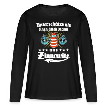 Zinnowitz Mann Zinnowitzer Männer - Frauen Premium Bio Langarmshirt - Schwarz - Vorne - Julia (174cm)