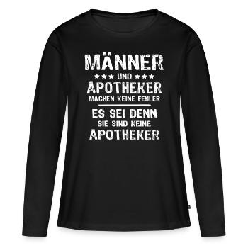 Apotheker - Frauen Premium Bio Langarmshirt - Schwarz - Vorne - Julia (174cm)