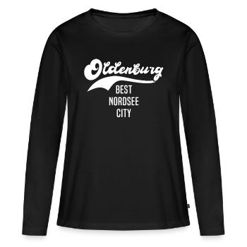 Oldenbourg Oldenburger - T-shirt manches longues Premium bio Femme - noir - Devant - Julia (174cm)